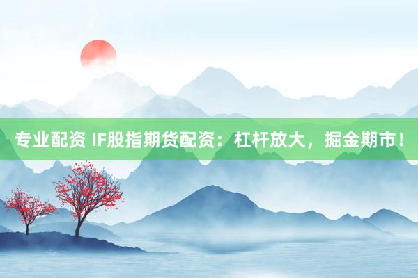 专业配资 IF股指期货配资：杠杆放大，掘金期市！
