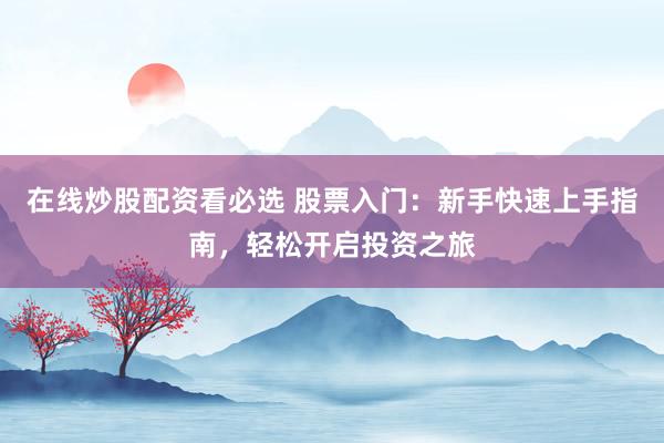 在线炒股配资看必选 股票入门:新手快速上手指南,轻松开启投资之旅