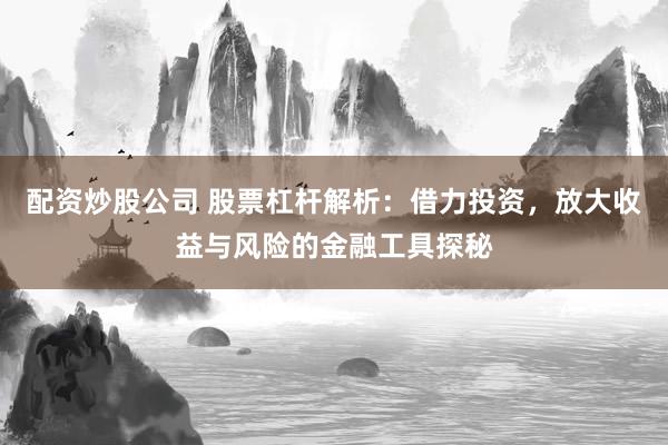 配资炒股公司 股票杠杆解析:借力投资,放大收益与风险的金融工具探秘