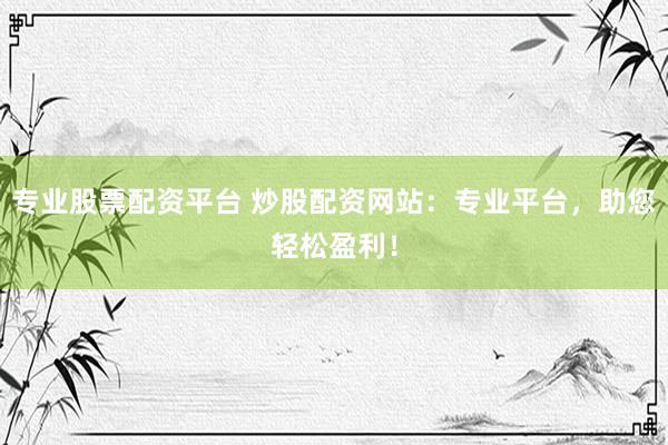 专业股票配资平台 炒股配资网站:专业平台,助您轻松盈利!