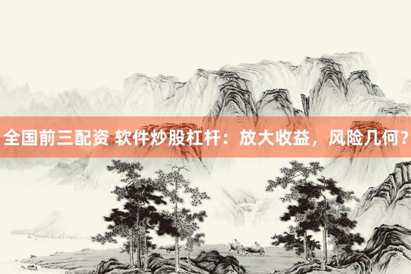 全国前三配资 软件炒股杠杆：放大收益，风险几何？